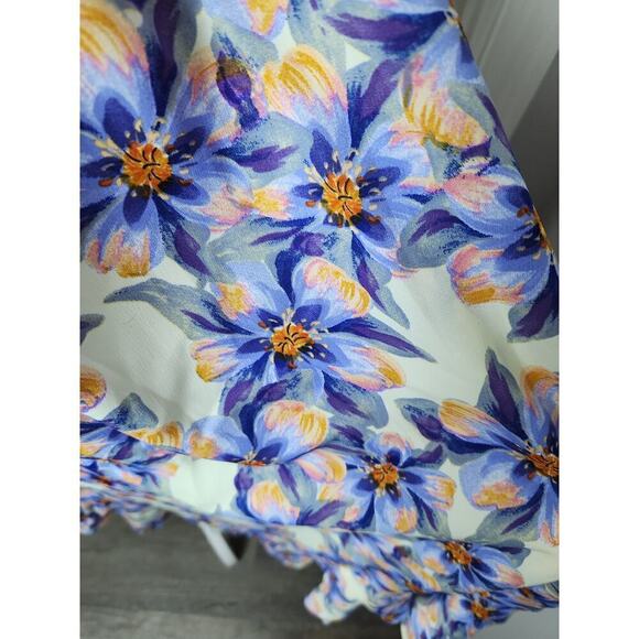 Grace Karin smocked floral Midi Dress sz S Small nwt resort vacation romantic - Picture 5 of 12